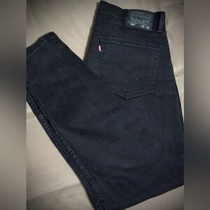 Levi's Men's Dark Black Skinny Jeans 512 - 34/32